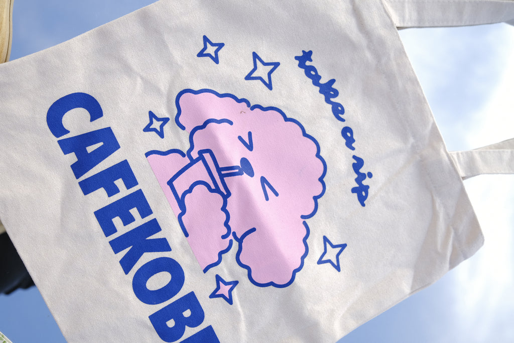 Cafe Kobe Tote (Kobe - Take a sip Graphics)