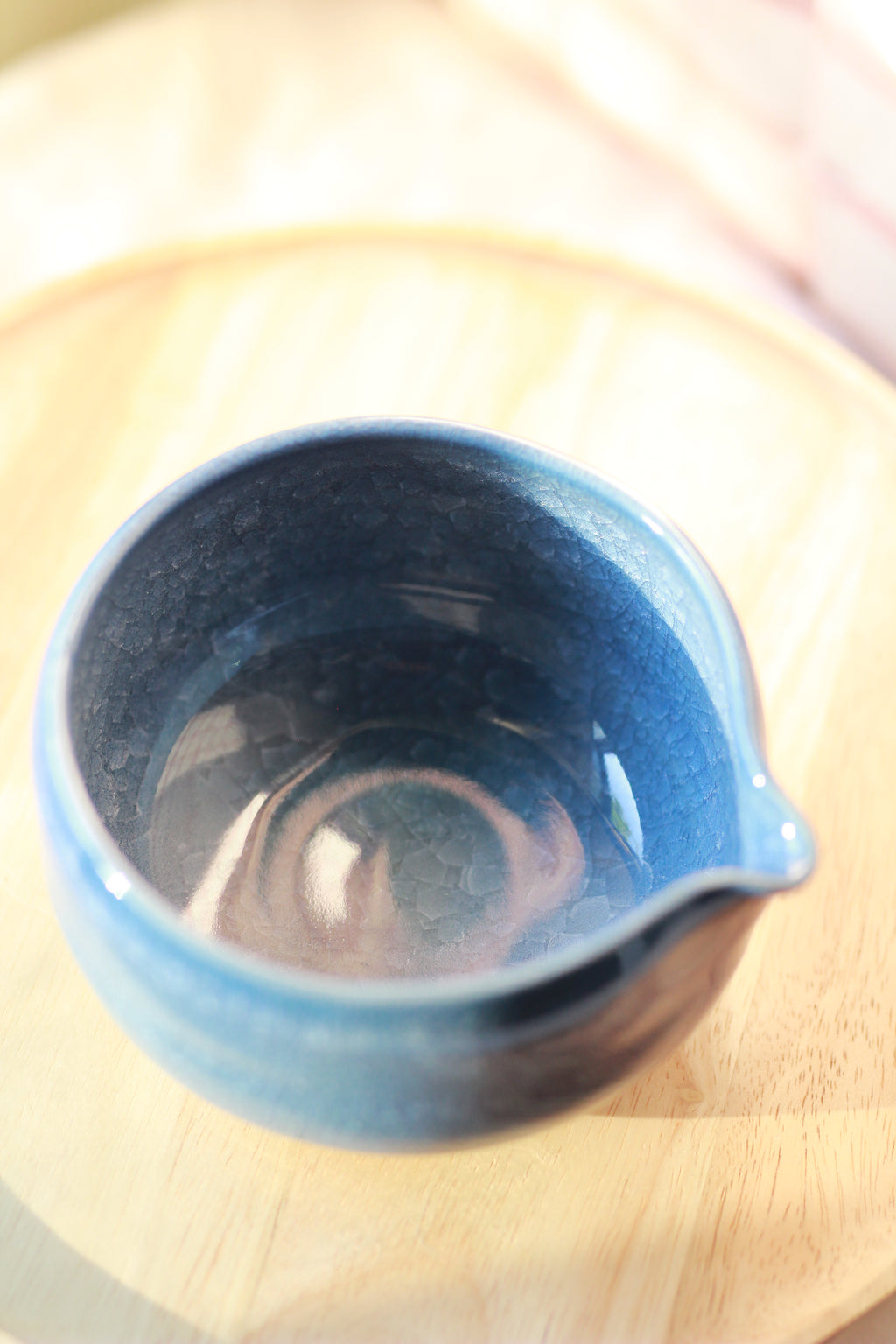 Bat Trang Chawan - Icy Crackle Glaze - Navy | Small
